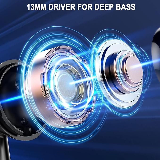 Wireless Bluetooth 5.4 Earbuds, Ear Buds LED Power Display Headphones 6D Stereo - Image 4