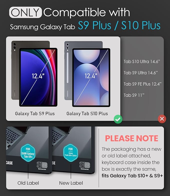 Nillkin for Samsung Galaxy Tab S10 Plus/S9 Plus 12.4" Case - Image 2