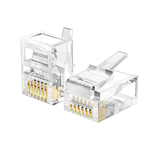 LanSenSu 25PackTelephone Plug 6P6C RJ12 Modular Plug by LanSenSu