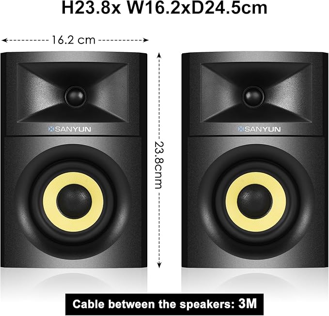 SW205 4" Bookshelf Speakers | Immersive HiFi Audio - Image 2