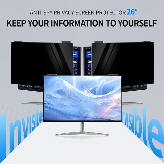 Magnetic Monitor Privacy Screen 27 inch, 9H Hanging Privacy Screen - Image 3