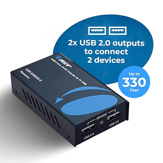 OREI USB 2.0 Over Ethernet Cat5e/6 Extender LAN Upto 330 Feet - Image 5