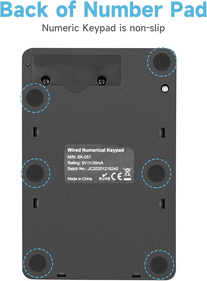 MOFII Wired Number Pad Numeric Keypad Silent 19 Keys USB Numpad, Portable - Image 7