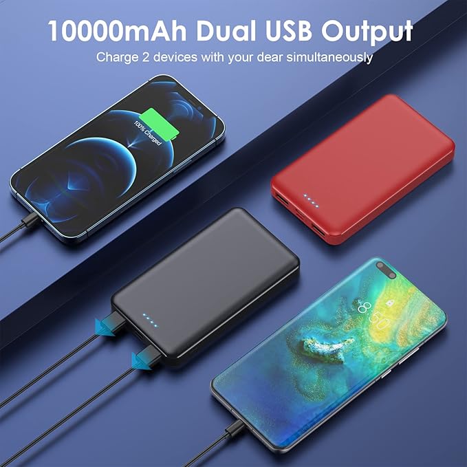 Portable Charger Power Bank 10000mAh, Ultra Slim Compact External Battery Pack - Image 4