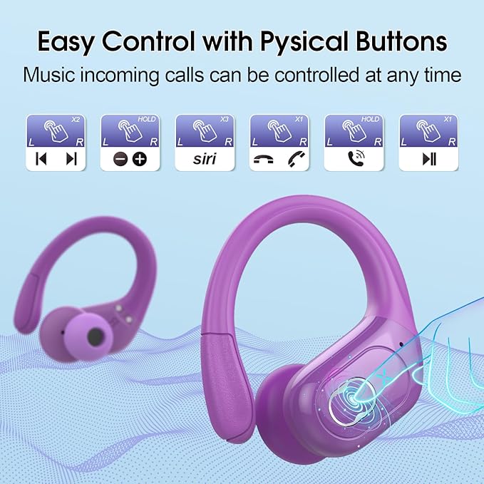 Wireless Earbuds 75hrs Bluetooth 5.4 Headphone Sport, 2025 Bluetooth Earbuds - Image 7