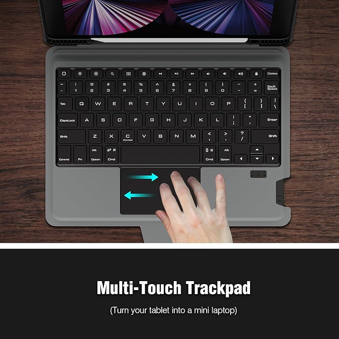 Nillkin iPad Air 13 inch Case Keyboard, Slide Camera Cover, iPad Pro 12.9 - Image 3