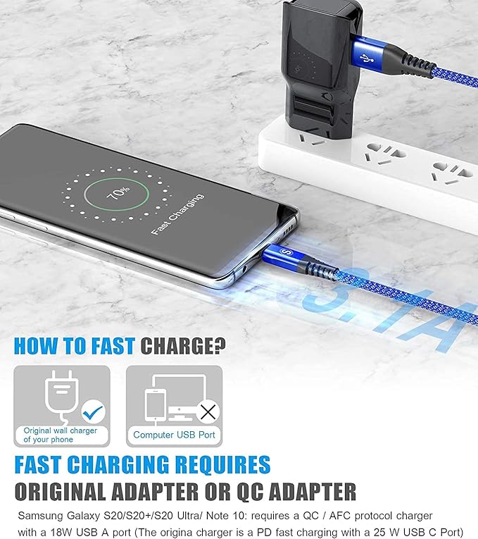 sweguard USB Type C Charger Cable iPhone 15 Charger Nylon Braided Cord - Image 3
