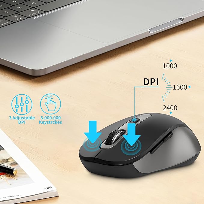 Wireless Mouse for Laptop, Chromebook, Silent Wireless Mouse - Image 5