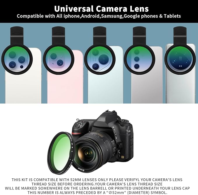 52MM Variable ND2-32 Filter for Phone, Compatible - Image 6