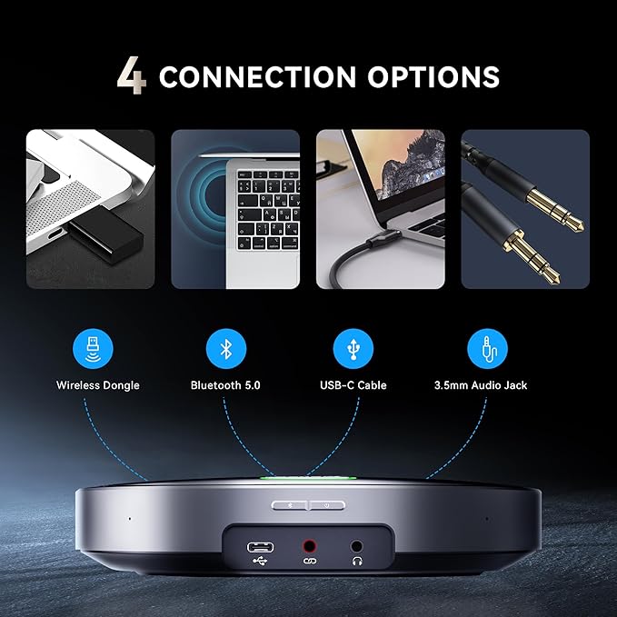 Tenveo MagiCall-EX Bluetooth Conference Speakerphone, Daisy Chain/Use Alone up - Image 8