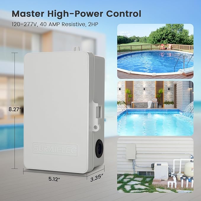 SURAIELEC Pool Timer, 7-Day Digital Pump Timer Switch, 40 AMP Heavy Duty - Image 7