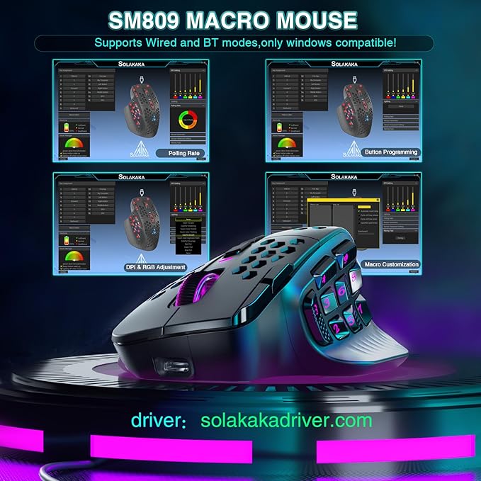 SM809 Pro Wireless MMO Gaming Mouse - Image 4