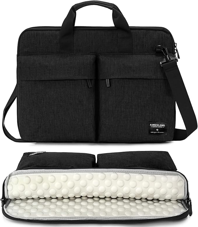 KINGSLONG 17-17.3 inch Slim Laptop Bag, Computer Carrying Case by KINGSLONG