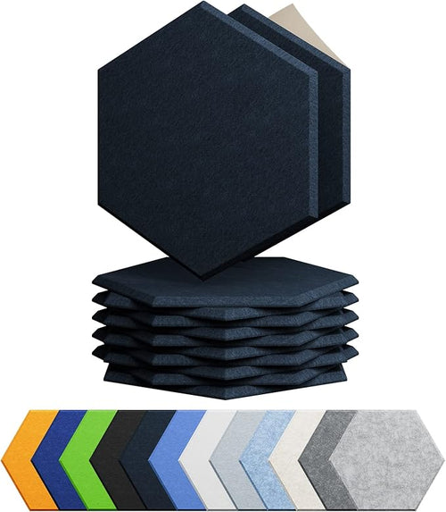 12 Pack Acoustic Panels Self Adhesive Sound Proof Foam, High Density Sound by Amantech