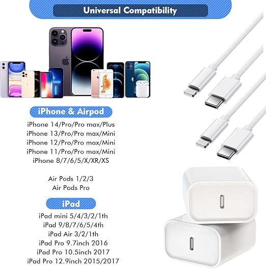 2Pack iPhone Fast Charger, Type C Charger Fast Charging Power Delivery Fast - Image 6