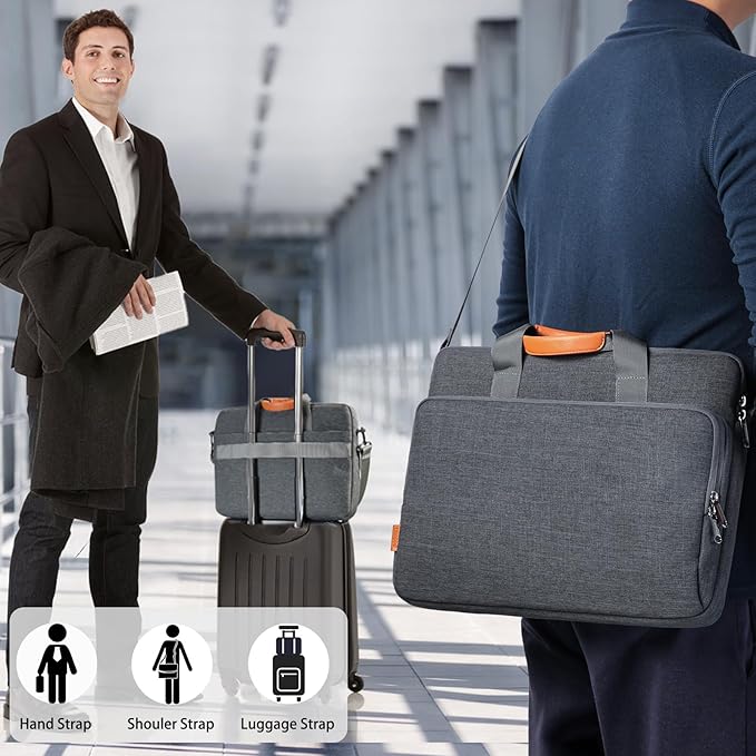 15 15.6 16 inch Laptop Computer PC Shoulder Bag Carrying Case, Water-Repellent - Image 5
