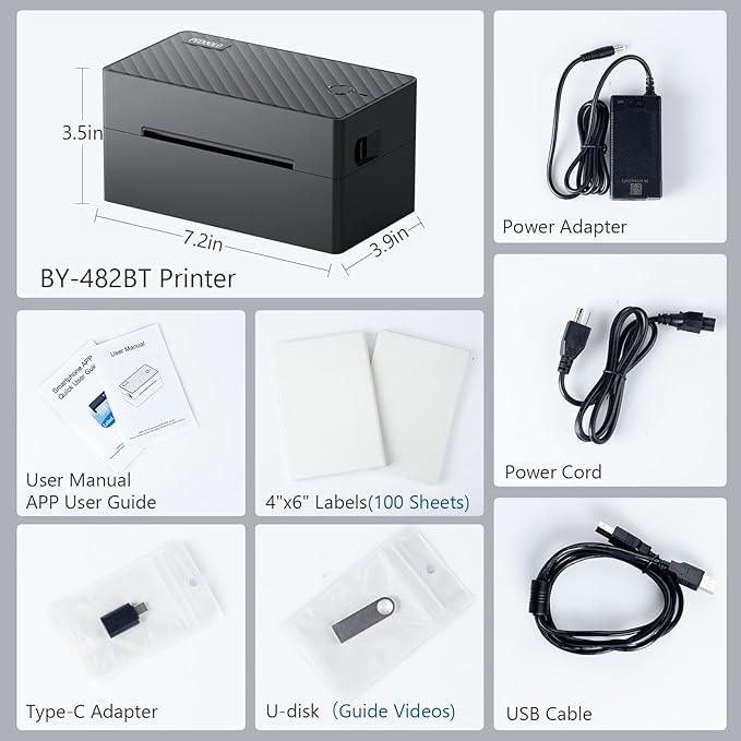 Label Printer, 4x6 Shipping Label Thermal Printer - Image 8
