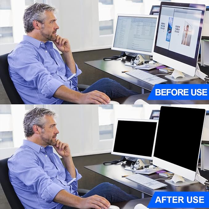 Computer Privacy Screen Filter 27" Hanging Privacy Screen Protector Compatible - Image 5