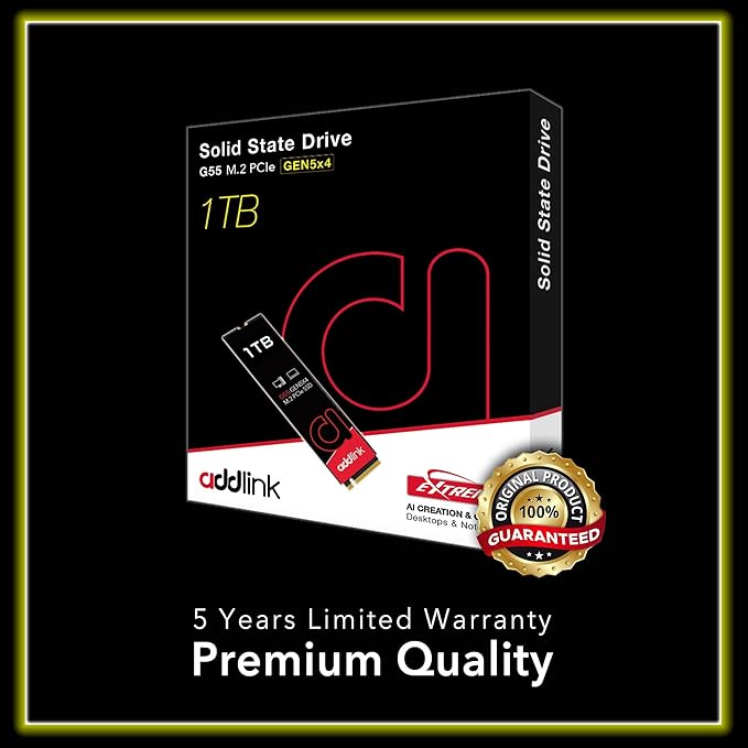 Addlink G55 1TB PCIe 5.0 Gen5 NVMe M.2 SSD- Up to 10, 200 MB/s - Image 7
