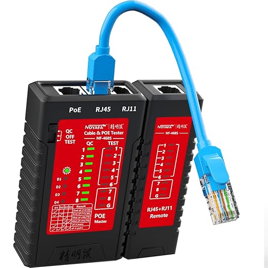 Noyafa NF-468s Network Cable Tester, Ethernet Tester, Cable Mapper, Check by NOYAFA