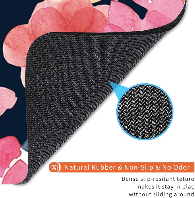 Square Mouse Pad Pink Flower, Personalized Premium-Textured Custom Mouse Mat - Image 5