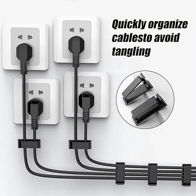 Adhesive Cable Clips Holder, Outdoor Light Clips, Sturdy Nylon Cord Wall - Image 3