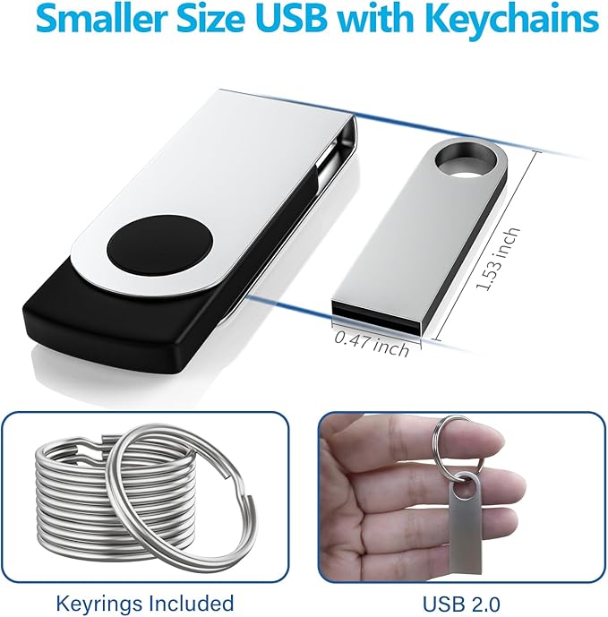 ABLAZE 1GB Flash Drive 10 Pack, Metal USB 2.0 Thumb Drives - Image 5