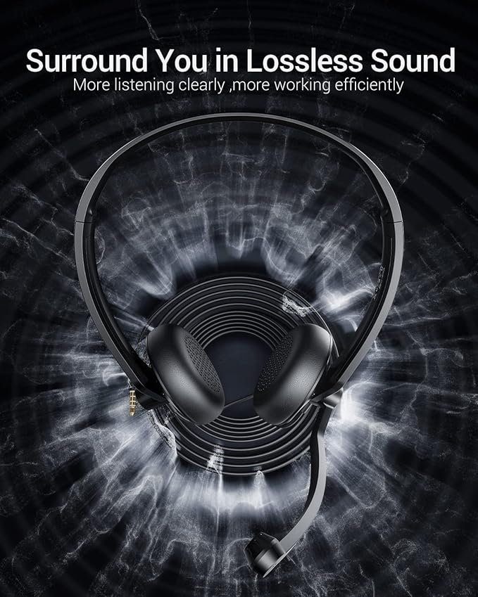 USB Headset with Microphone for PC Laptop - Image 4