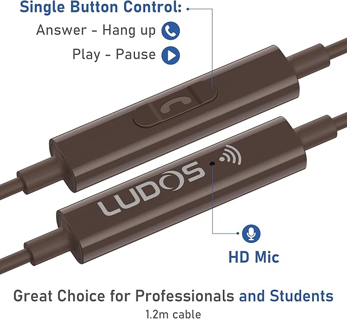 LUDOS OMNITONE Wired Earbuds in-Ear Headphones, 5 Year Warranty, Earphones - Image 3