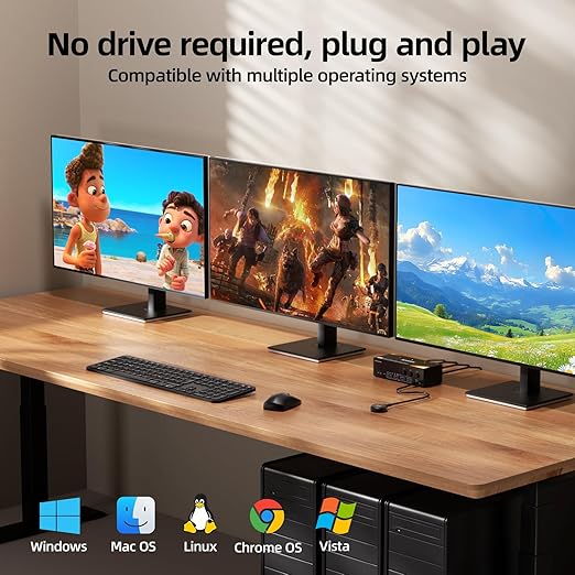 KVM Switch 3 Monitors 3 Computers 8K@60Hz/4K@120Hz, HDMI DP KVM Switches - Image 6