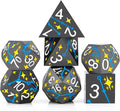 PJOY Metal Dice Set D&D Star DND Dice Set Polyhedral Dice by PJOYDice