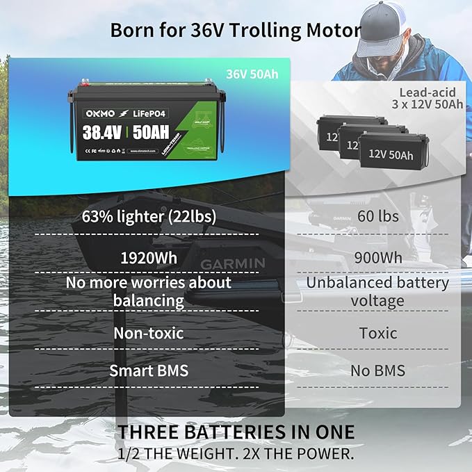 36V 50Ah LiFePO4 Lithium Battery - Image 4