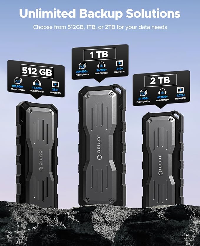 ORICO 2TB External SSD Up to 2000MB/s, Interface Extra Protection, Waterproof - Image 8