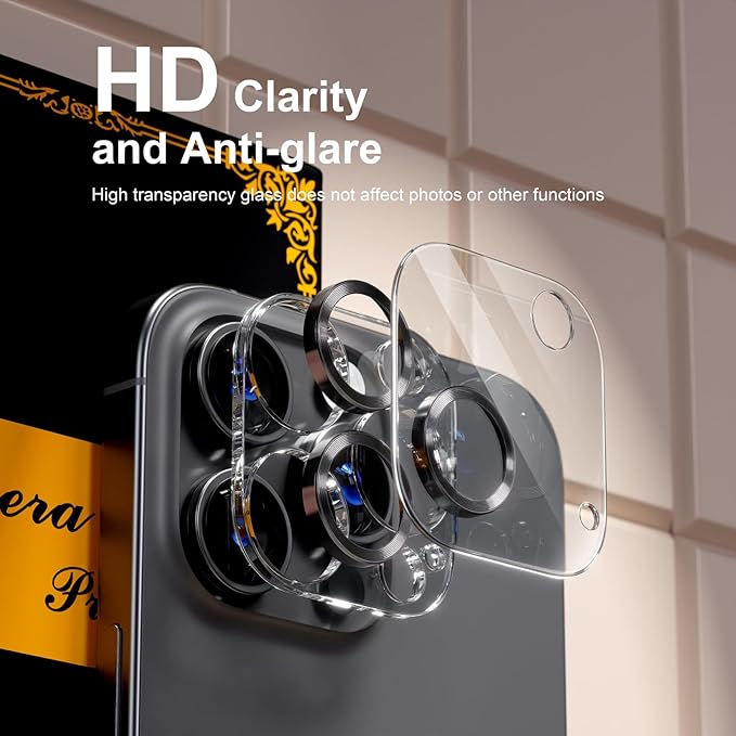beuxece for 6 Pack iPhone 15 / iPhone 15 Plus Camera Lens Protector 9H Tempered - Image 6