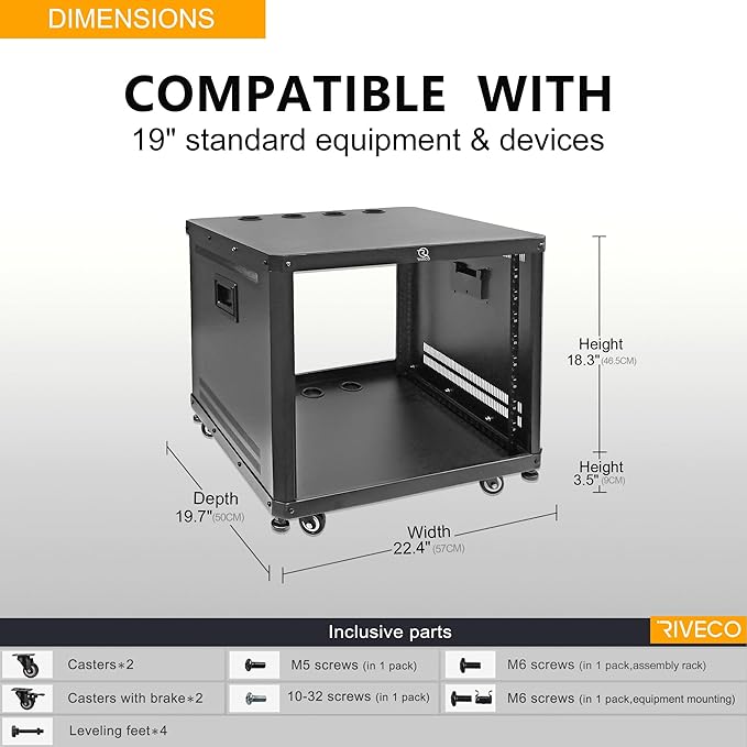 RIVECO 9U Network & Audio Rack - Image 2