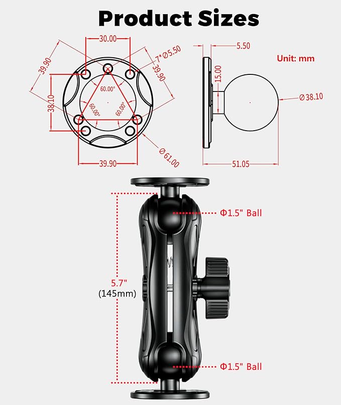 Aluminum Alloy Fish Finder Mount - Image 5
