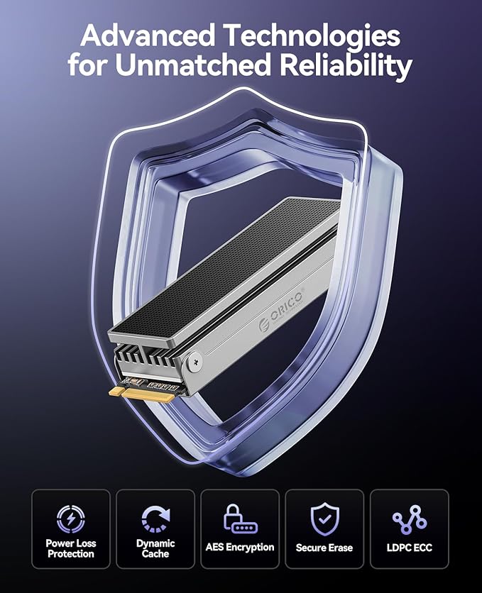 ORICO OSC 1TB M.2 NVMe SSD for Desktop PC, PCIe 4.0 Internal SSD - Image 6