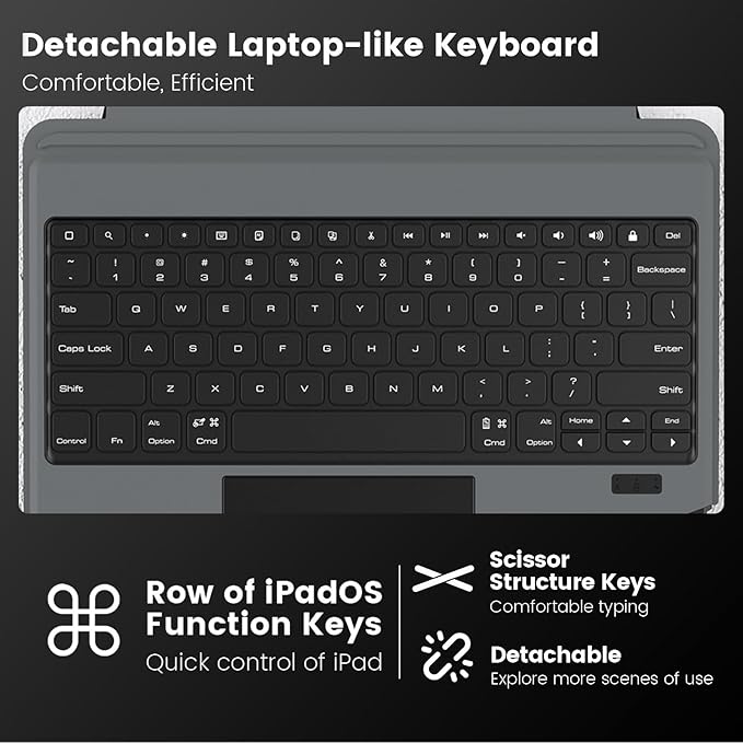 Nillkin Keyboard Case for iPad Air 13-inch, iPad Pro 12.9-inch Rugged Case - Image 3