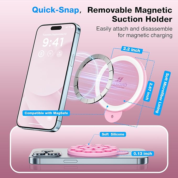 Magnetic Suction Cup Phone Mount - Image 3