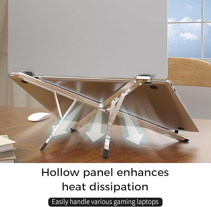 Junfire Foldable Laptop Stand for 17.3 inch, Aluminum Stable Ergonomic Laptop - Image 7
