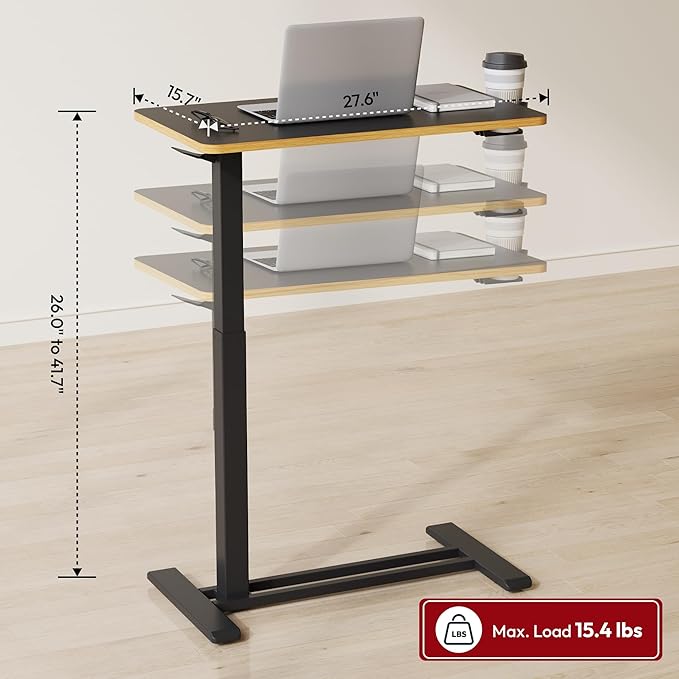 SANODESK Medical Adjustable Overbed Bedside Table - Image 3