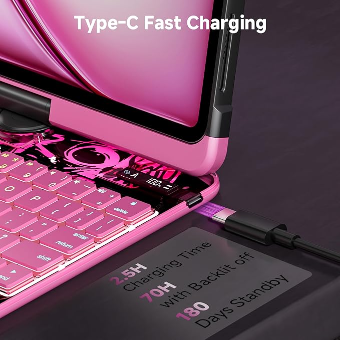iPad Keyboard Case for iPad 10th Gen & 11th, Magic Wireless Keyboard - Image 6