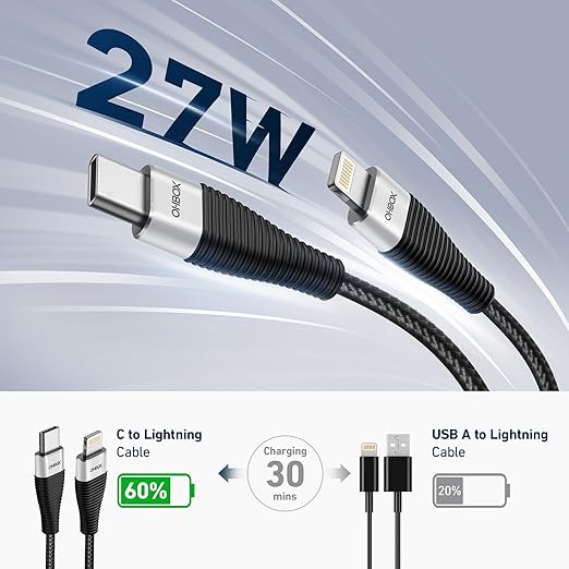 USB C to Lightning Cable 6FT 2Pack iPhone Charger Fast Charging Cord Type C to - Image 3