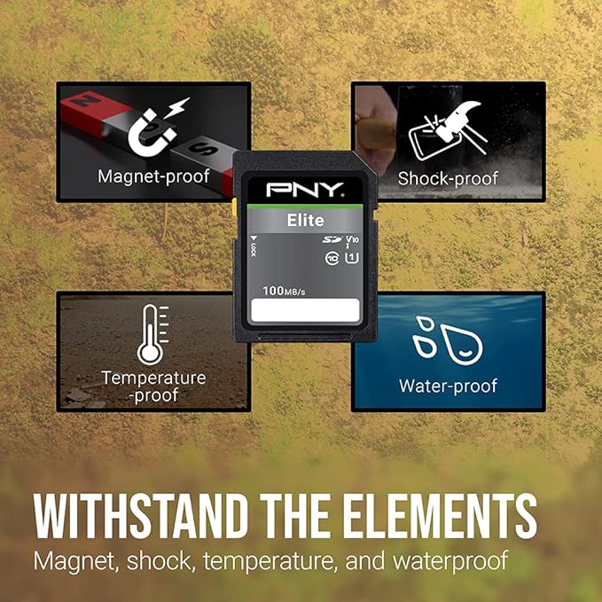 PNY 128GB Elite Class 10 U1 V10 SDXC Flash Memory Card - Image 6