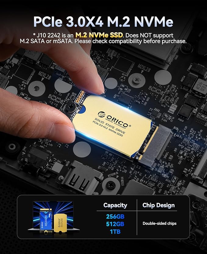 ORICO M.2 2242 NVMe SSD 1TB, PCIe 3.0 - Image 2