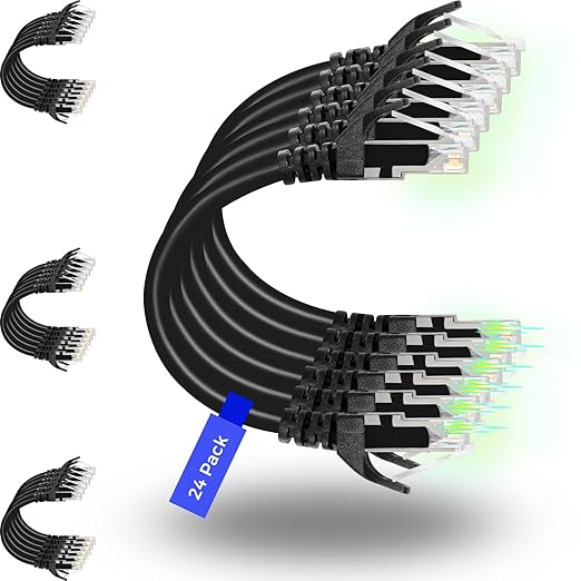 Rapink Patch Cables Cat6 7ft, Ethernet Patch Cable 10G, Cat 6 Patch Cable by Rapink
