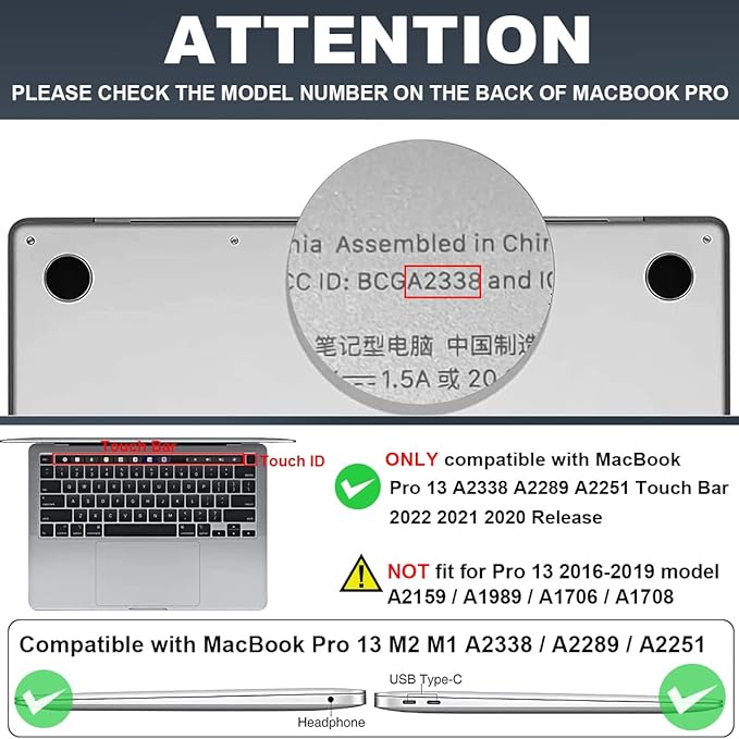 for MacBook Pro 13 Inch Case 2022 M2 2020 2021 A2338 M1 A2251 A2289 - Image 2