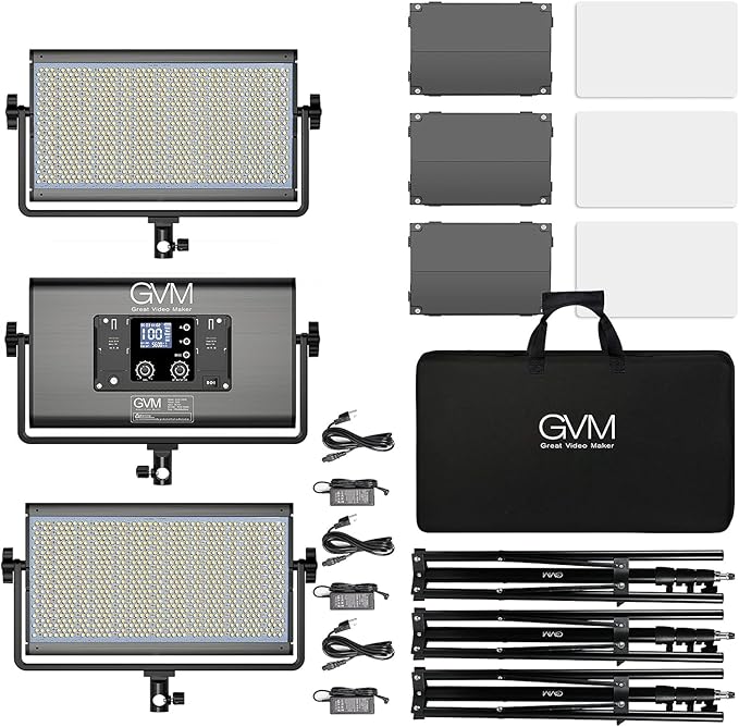 GVM 1500D RGB LED Video Light, 75W Video Lighting Kit - Image 7