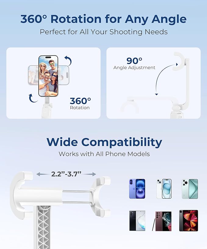 67‘’ Selfie Stick, Phone Tripod - Image 4