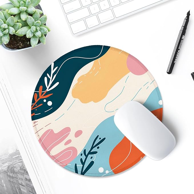 ITNRSIIET Round Mouse Pad with Stitched Edge Premium-Textured Waterproof - Image 6